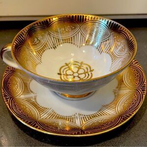 Antique Hand painted German Gareis, Kuhnl & Co Bavaria Porcelain Bone China Cup